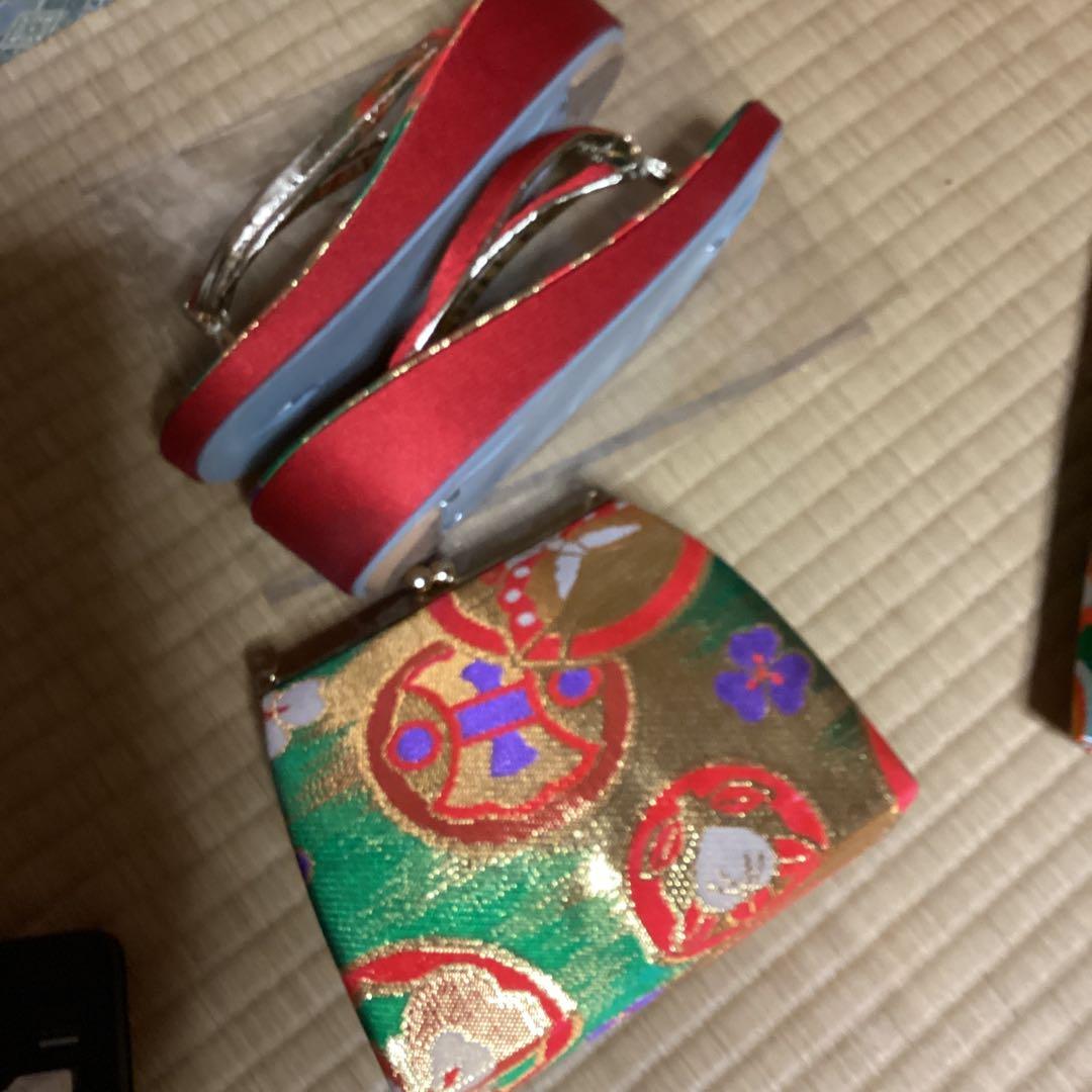 お値下げしました。七五三七歳用フルセット　帯幅19センチ　草履21センチ