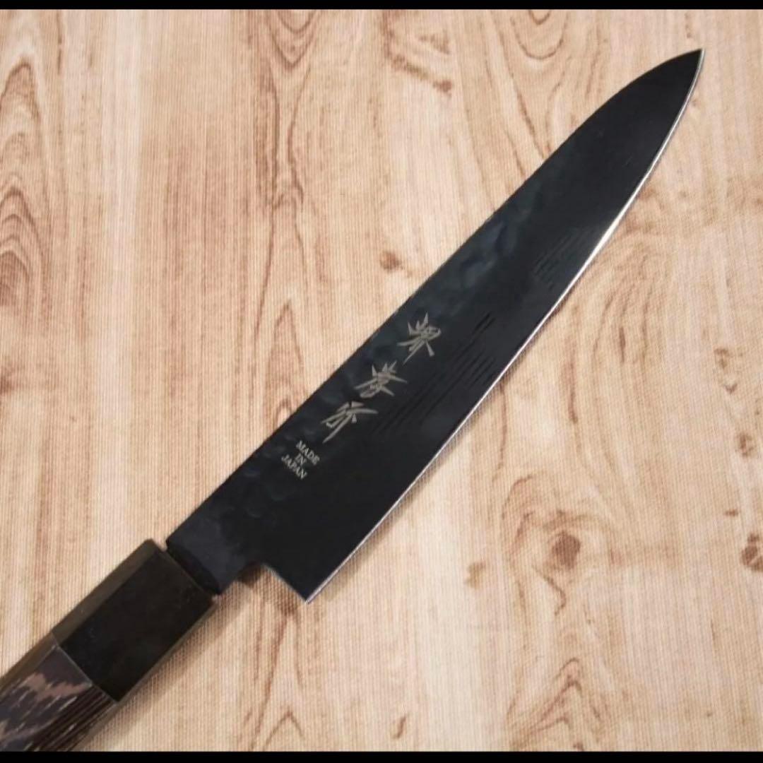 堺孝行　ペティナイフ　果物ナイフ　150mm 黒影　V金10号　青木刃物製作所