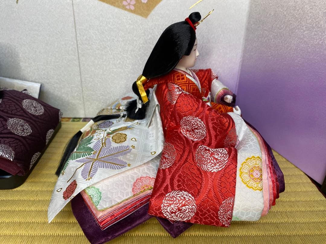 雛人形　親王飾り収納セット・頭　晃隆　作・間口約６５×奥行約３５×高さ約６５㎝