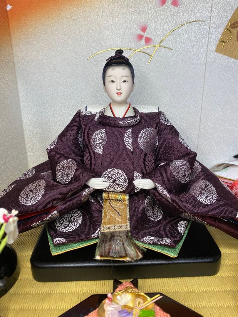 雛人形　親王飾り収納セット・頭　晃隆　作・間口約６５×奥行約３５×高さ約６５㎝