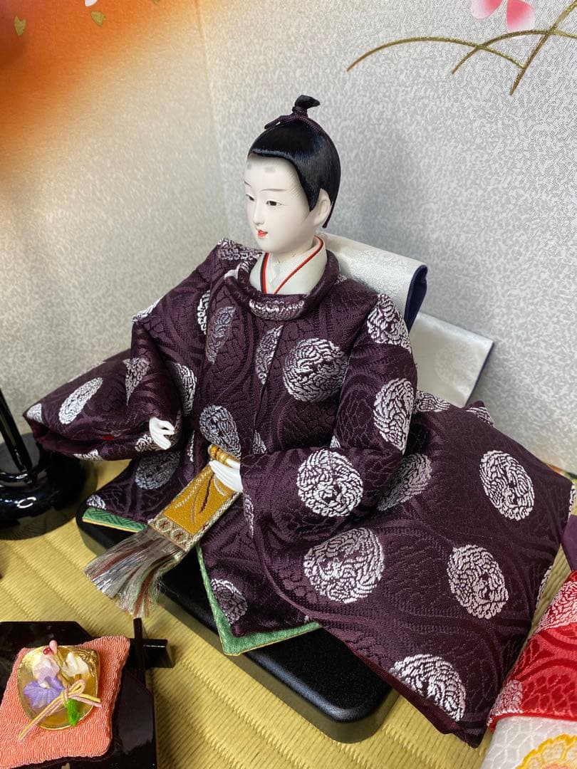 雛人形　親王飾り収納セット・頭　晃隆　作・間口約６５×奥行約３５×高さ約６５㎝