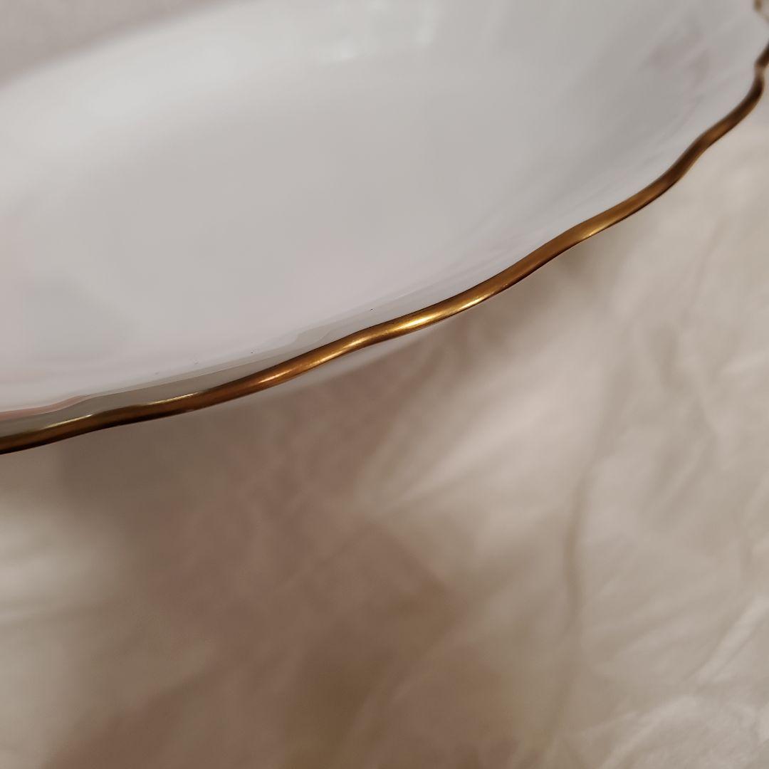 大倉陶園　皿　白磁　ゴールドライン　オークラ　OKURA　CHINA　6枚　金彩