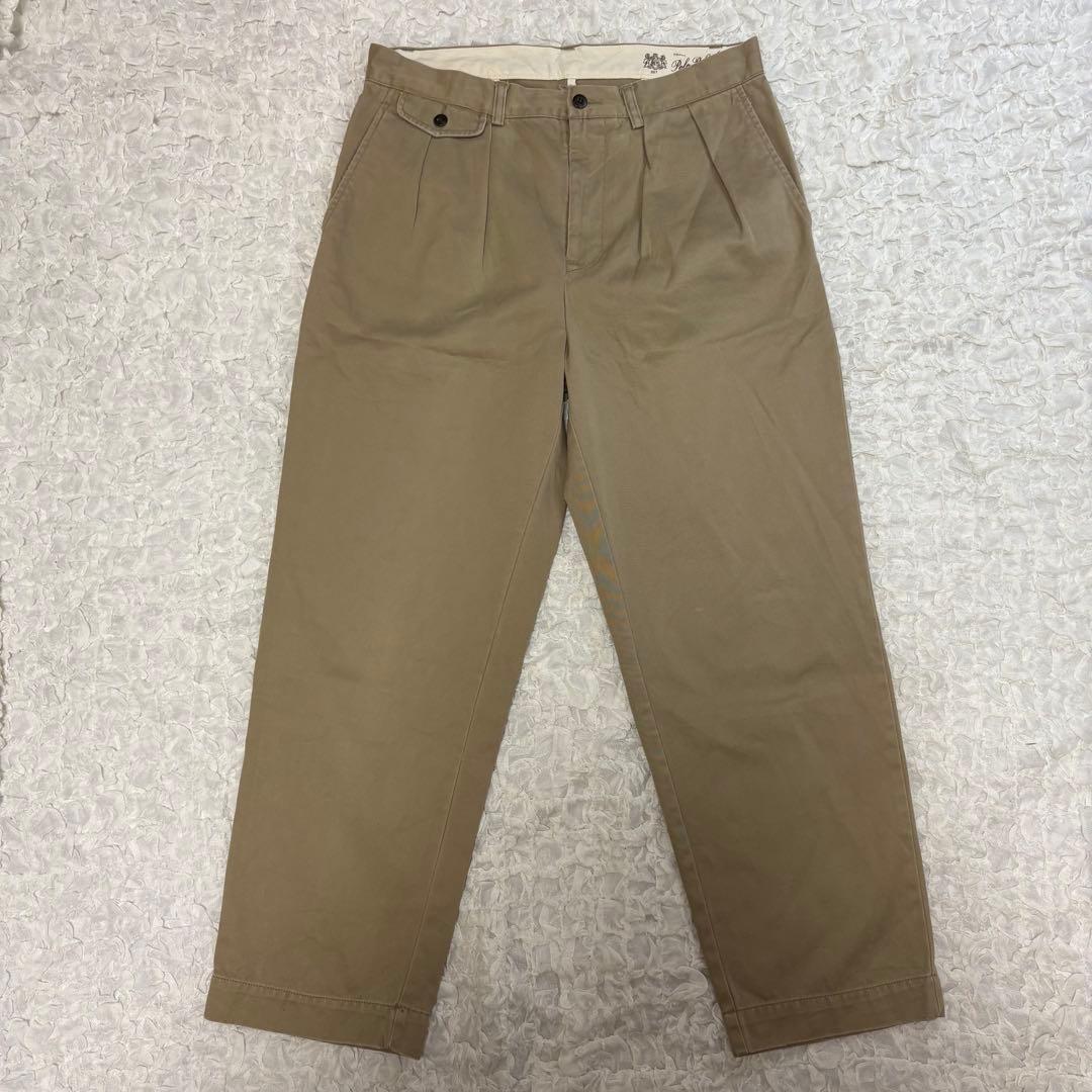 【現行タグポロチノタグ復刻】ポロ ラルフローレン 2タック ワイドチノ