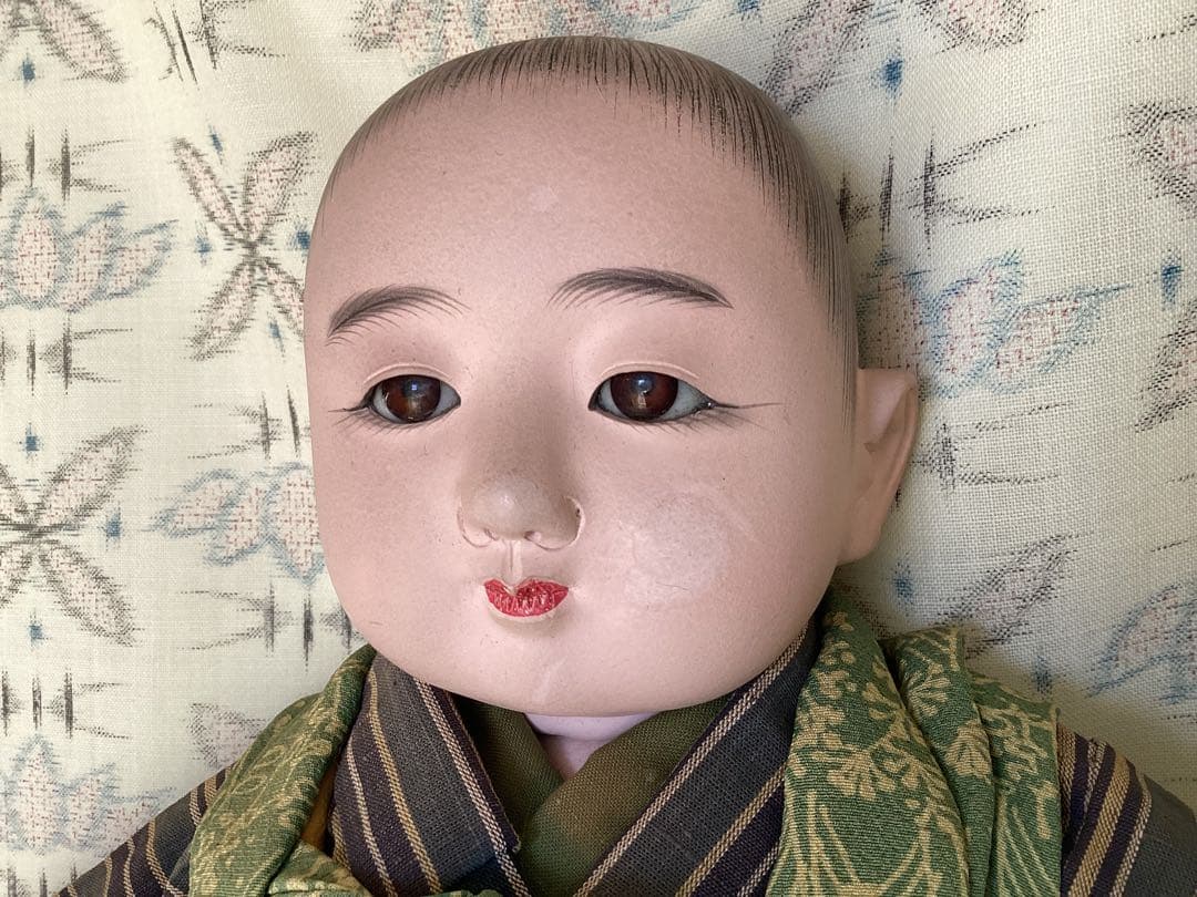 市松人形 松菊　竹取物語　抱き人形　アンティークドール　ビスクドール　40cm