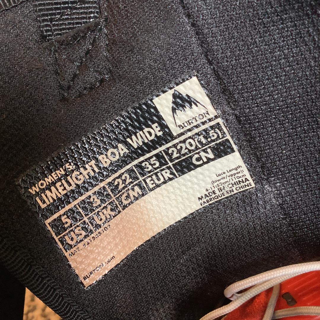 BURTON LIMELIGHT BOA WIDE22.0cmスノーボードブーツ