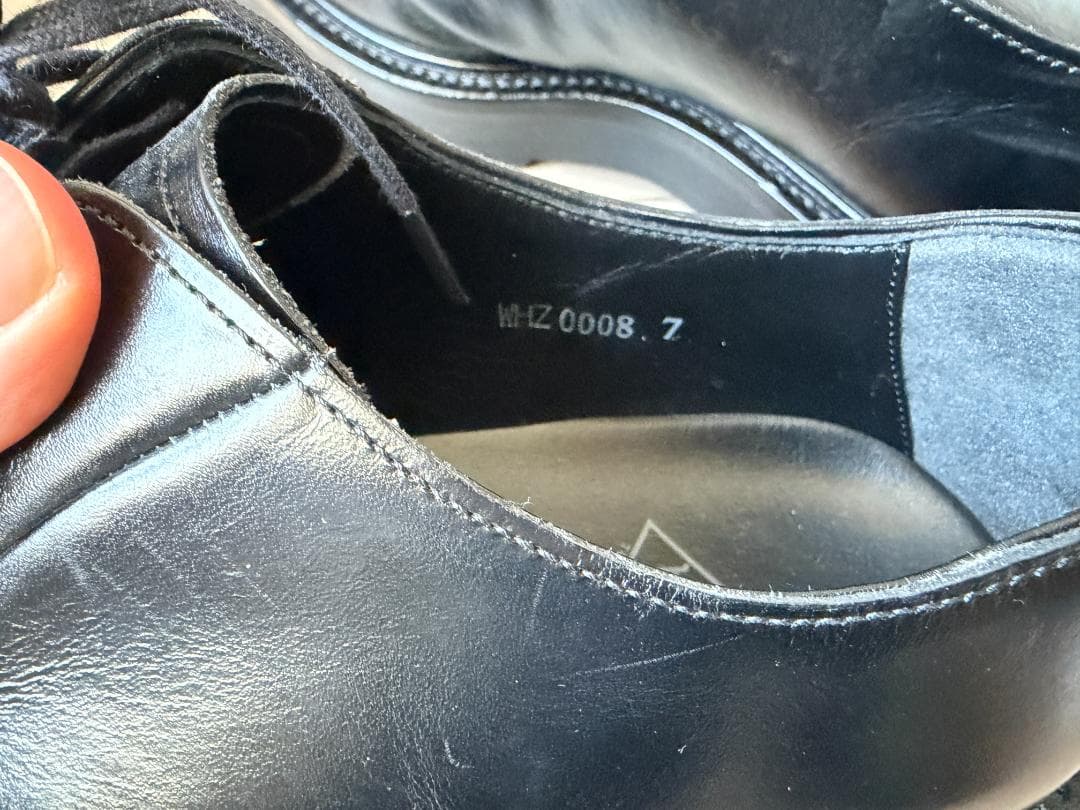 WH WHZ-0008 7.0【干場愛用Ｚソール】プレーントゥシューズ　ブラック
