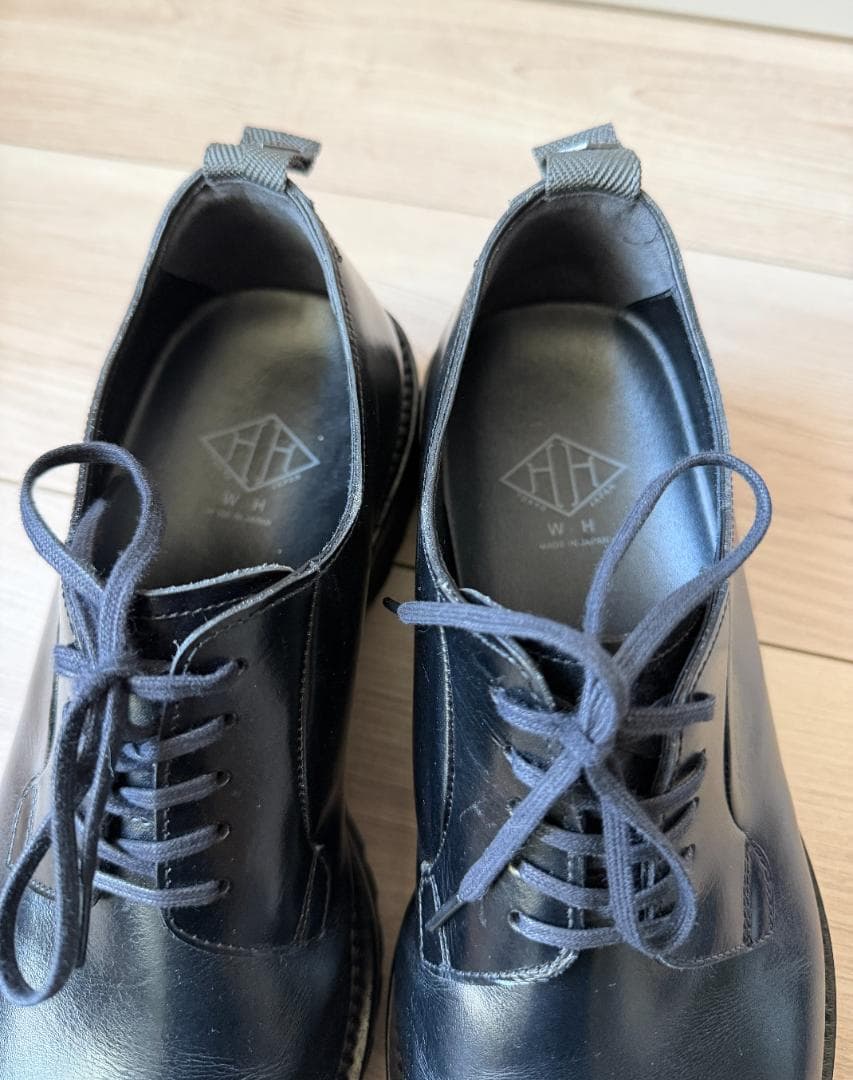 WH WHZ-0008 7.0【干場愛用Ｚソール】プレーントゥシューズ　ブラック