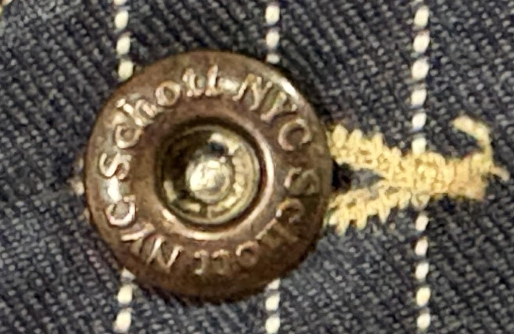 ＊ショット Schott BROS.インディゴ 濃紺 ウォバッシュ ベスト L