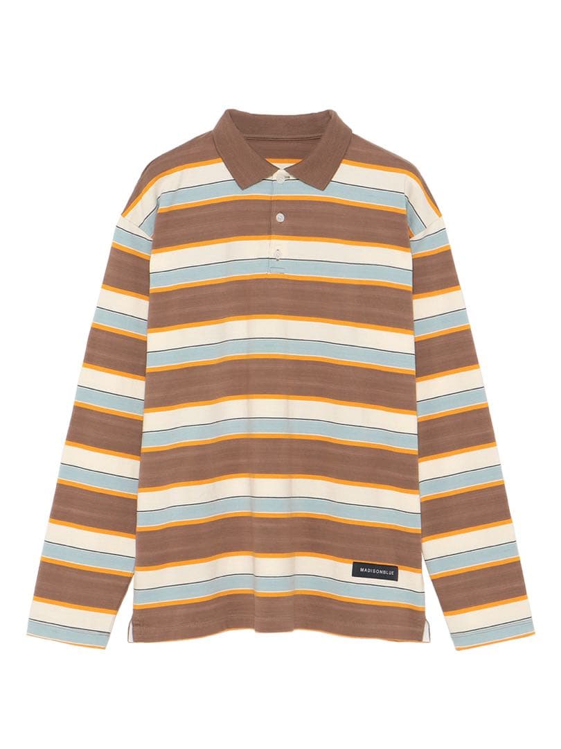 トップス HORIZONTAL STRIPES POLO L/S SHIRT