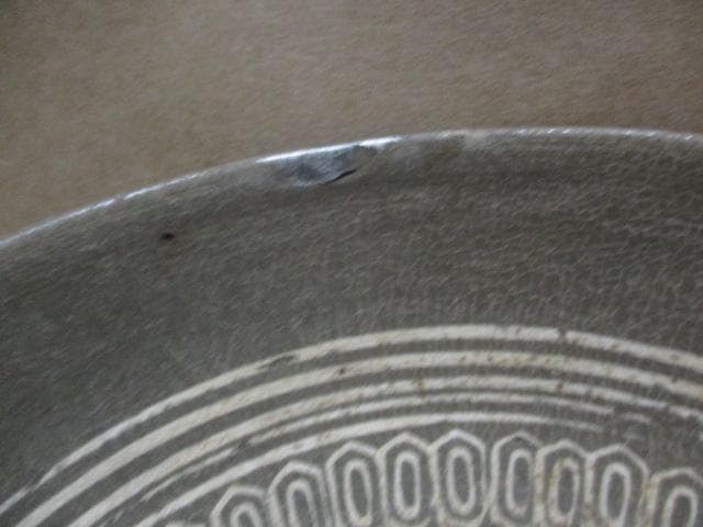 李朝　三島手象嵌大皿　I16-2