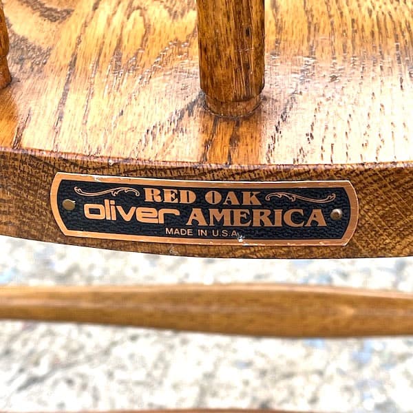 オリバーアメリカ　レッドオーク　ダイニングチェア　ボウバックチェア　木製椅子