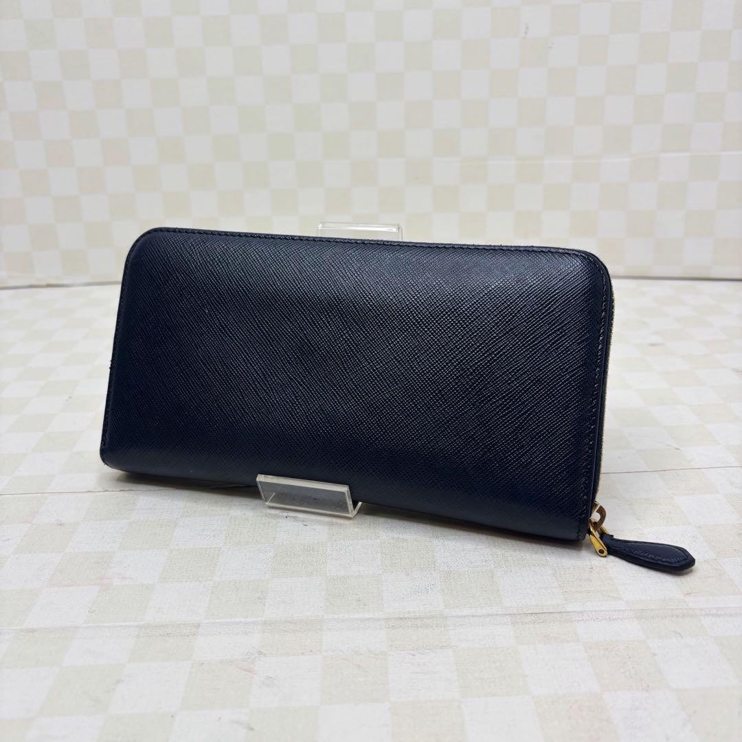 極美品　PRADA プラダ　長財布　ラウンドファスナー M08