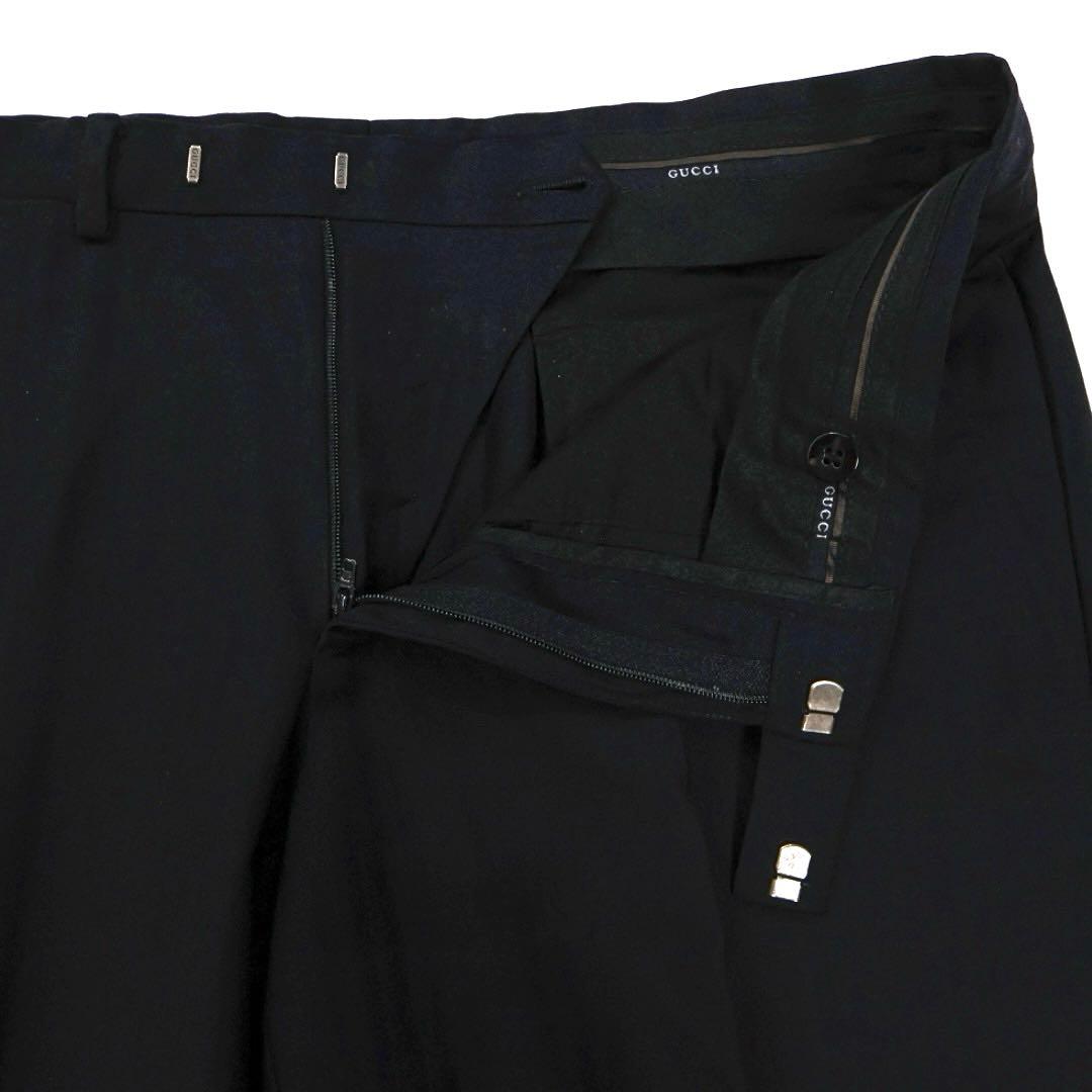 H4157グッチ　ウール混モヘア混　２釦ピンストライプ柄　セットアップスーツ