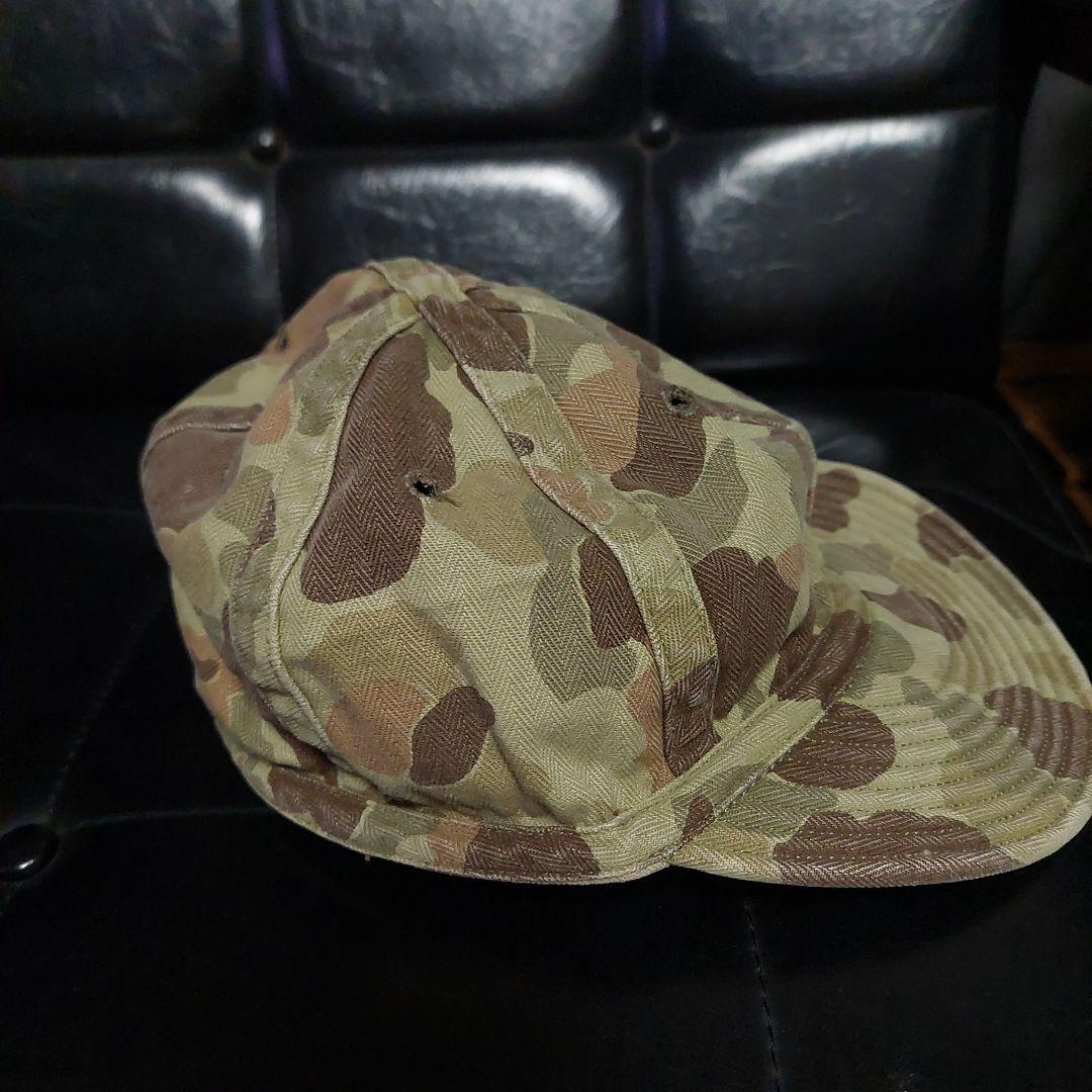 RRL HBTメカニックキャップ サービスキャップ カモフラージュ ロゴプリント