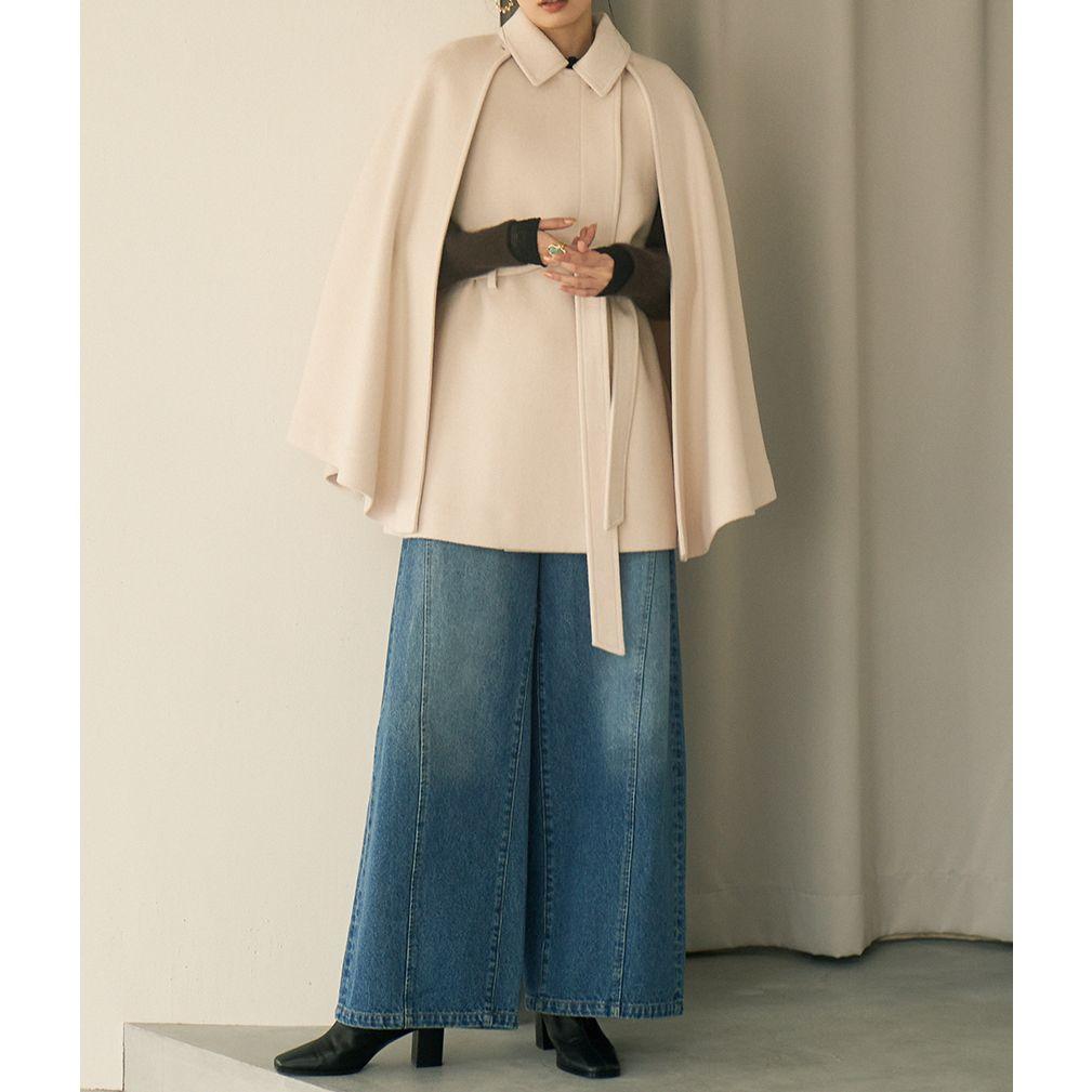 【新品】RESCWOOL 2wayケープコート アイボリー