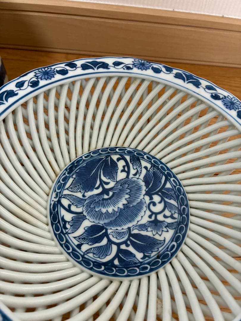 盃　三段陶器　杯　 三段重 陶器 染付　鉢 小鉢
