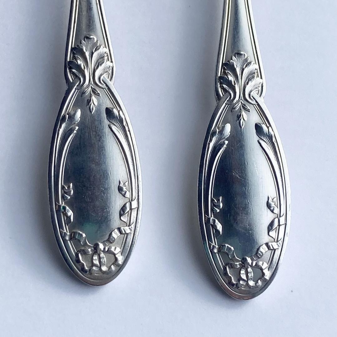 【アイルズバロウ】４本セット☆リボンモチーフ☆ティースプーン