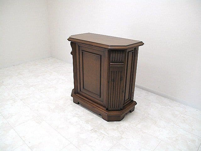 スペイン製 オーク材バーカウンター 「バーマジック」 　連動開閉扉　※鍵欠品