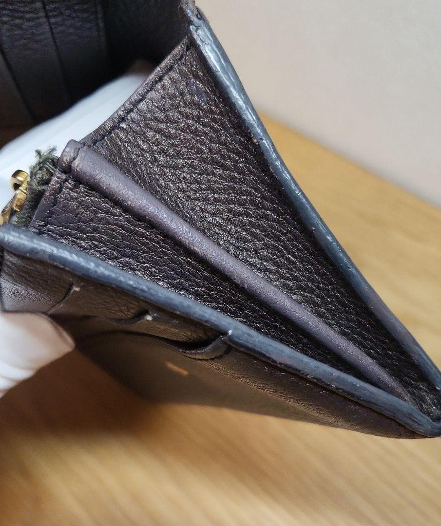 必見 CELINE セリーヌ レザー 長財布 トリオンフ ブラウン系 人気 高級