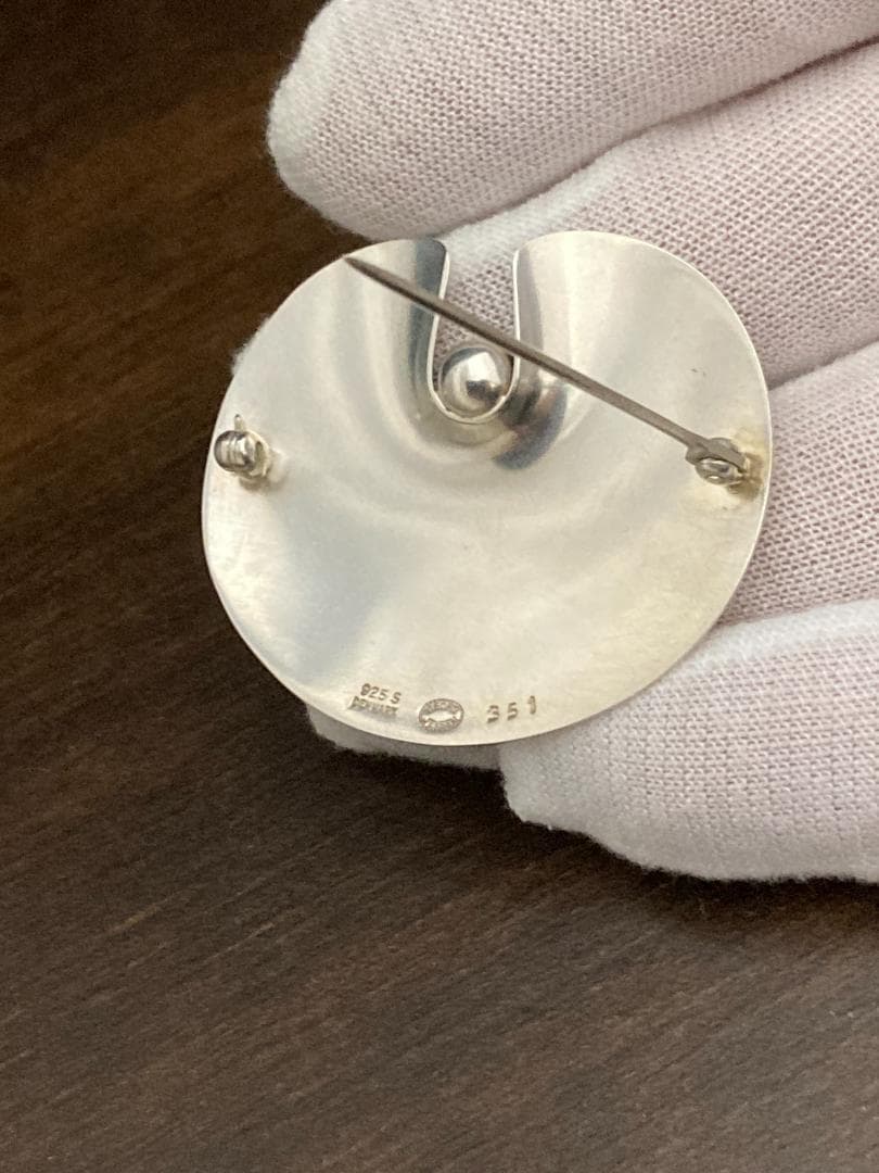 ジョージジェンセン ブローチ ヘマタイト スイレン シルバー925 351