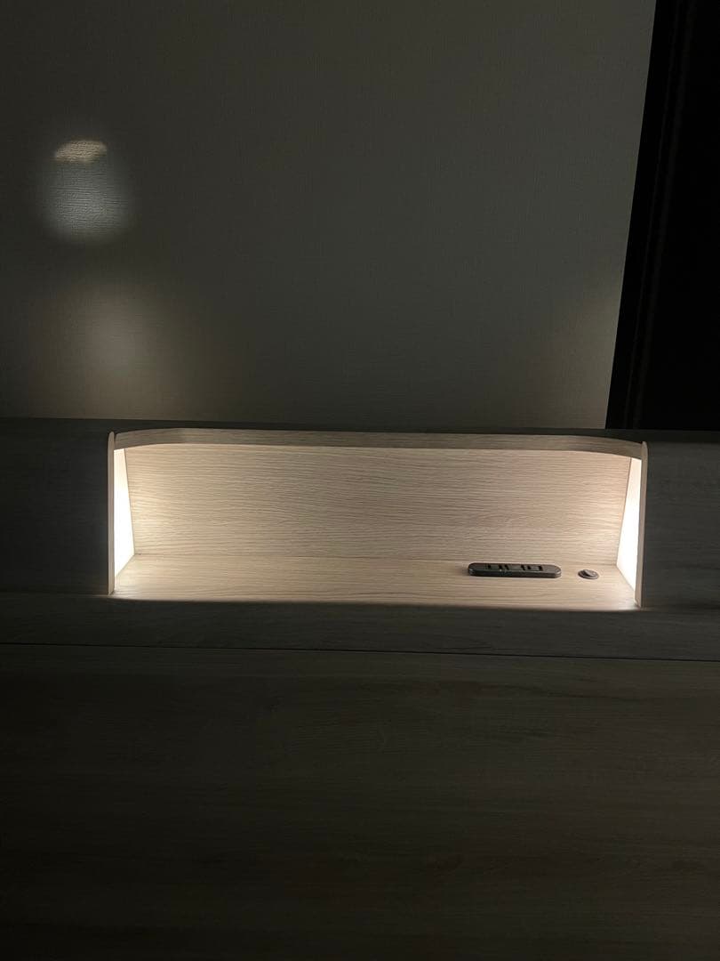 Granz（グランツ）照明・コンセント付き シングルベッドフレーム