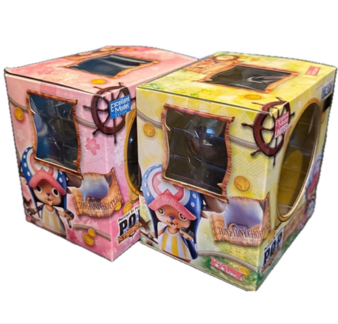 ワンピース 限定キュピーンVer. 初版チョッパー2個 P.O.P 専用台座付き