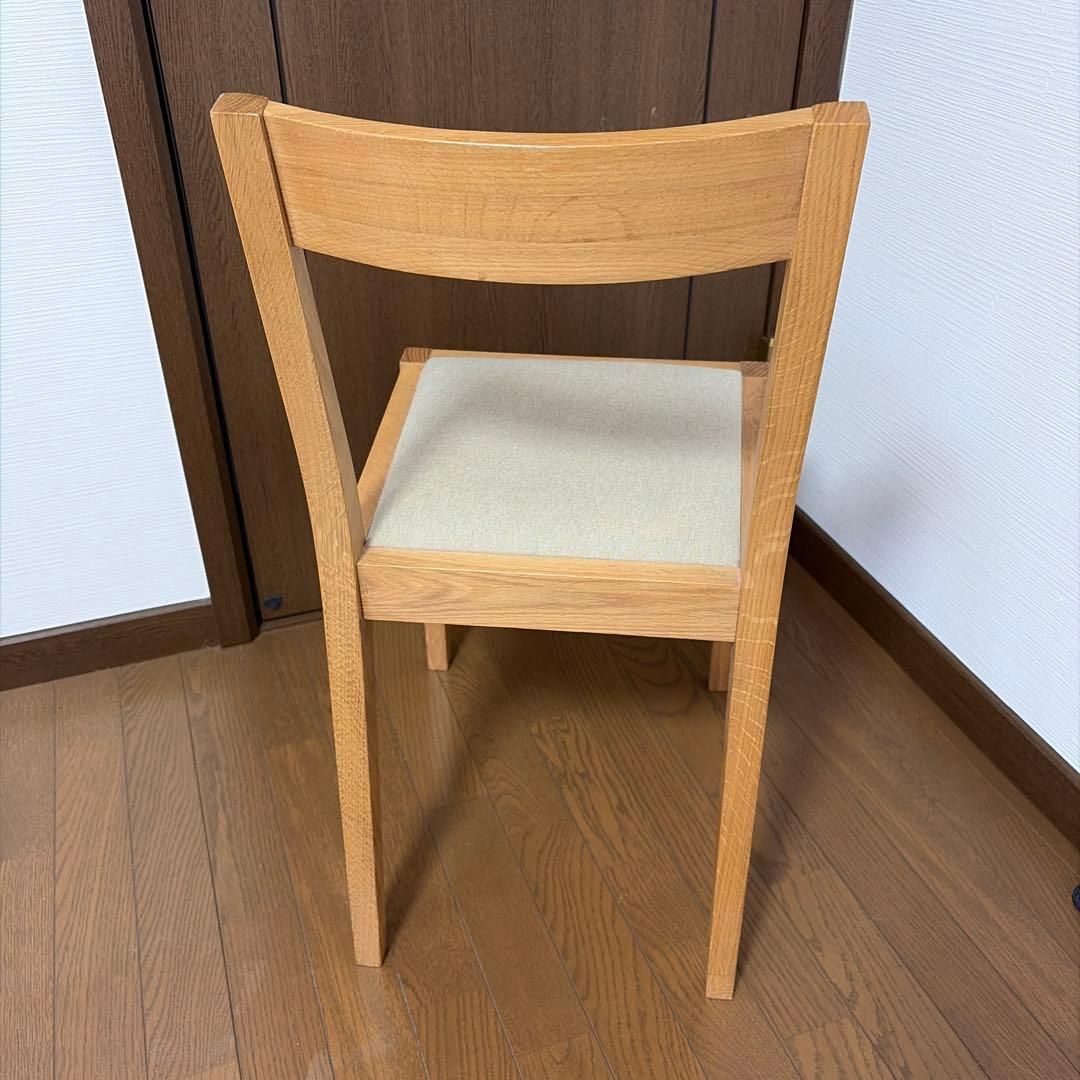 【美品☆希少】無印　オーク材　木製チェア 2客セット