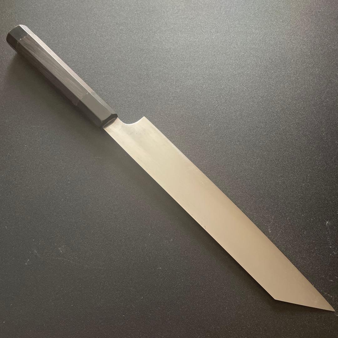 和包丁　正本　切付包丁　本焼　8寸　刃渡り約235mm 黒檀八角柄　純日本鋼