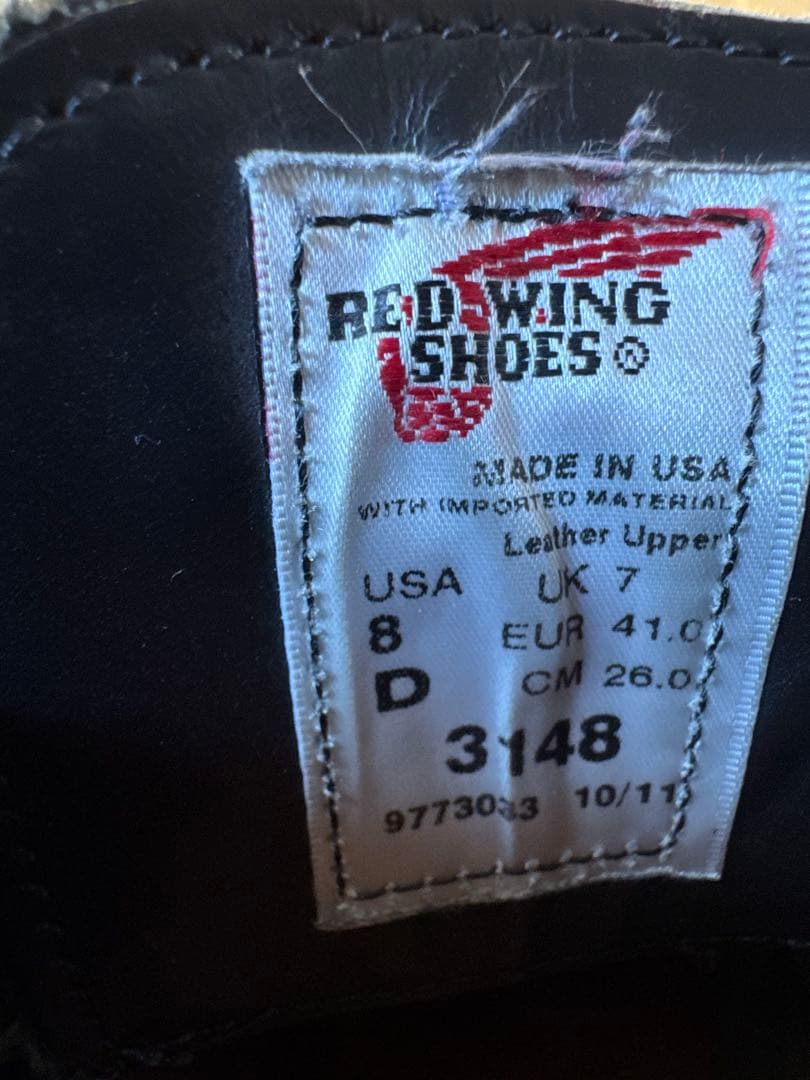 靴 Red WING 3148 26cm D