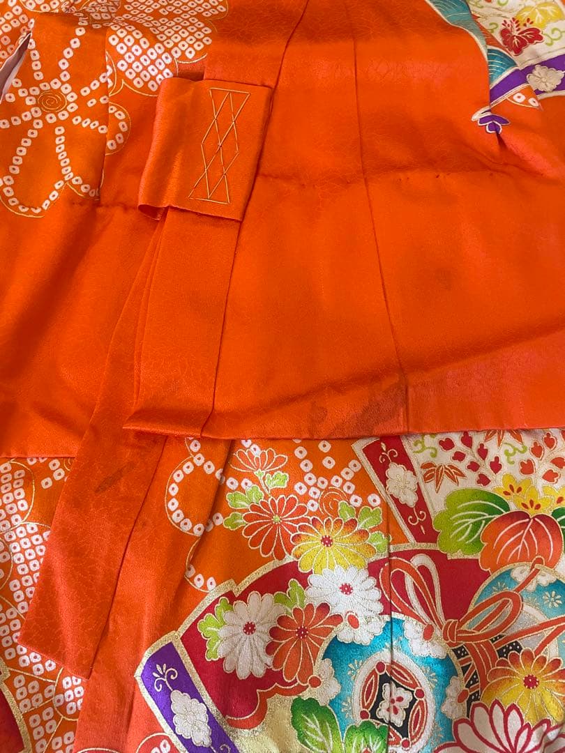 七五三　3歳　セット女児着物女の子アンティーク帯揚げ帯締めしごき