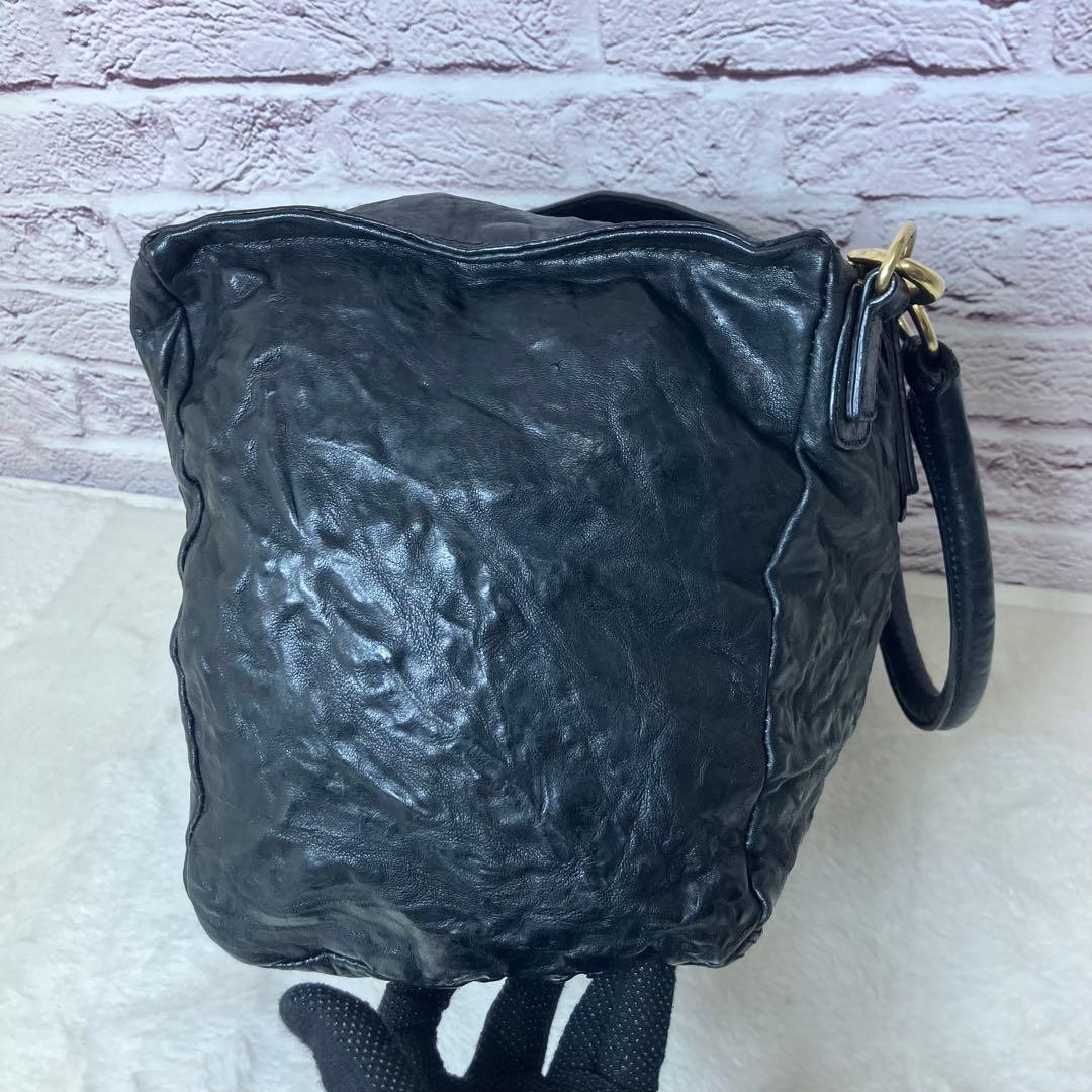 ジバンシー✨パンドラ 2way シワ加工 ロゴ金具 黒 ショルダーバッグ