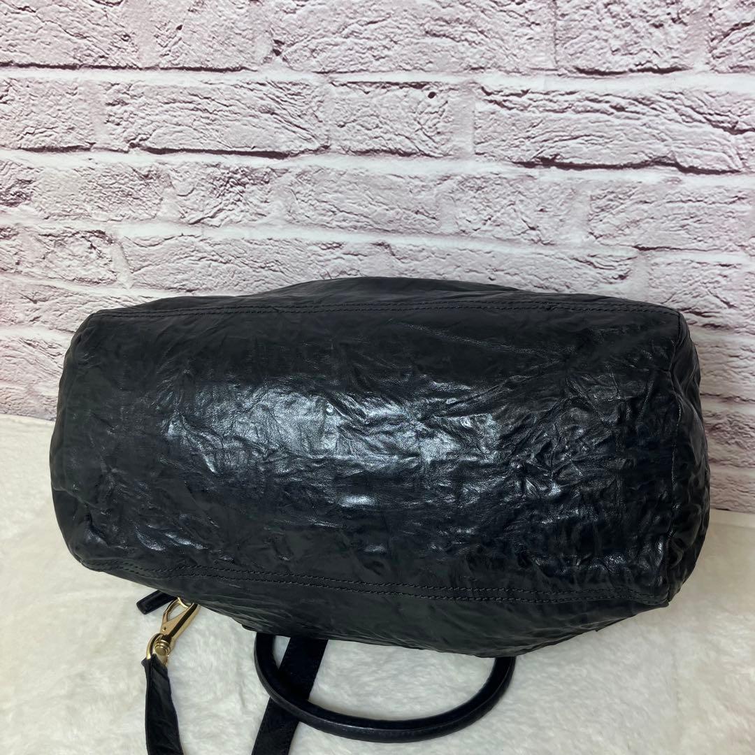 ジバンシー✨パンドラ 2way シワ加工 ロゴ金具 黒 ショルダーバッグ