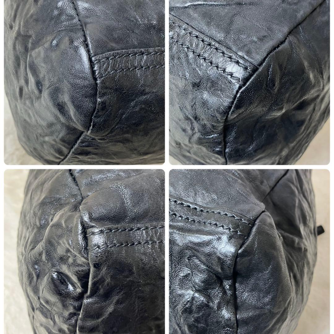 ジバンシー✨パンドラ 2way シワ加工 ロゴ金具 黒 ショルダーバッグ