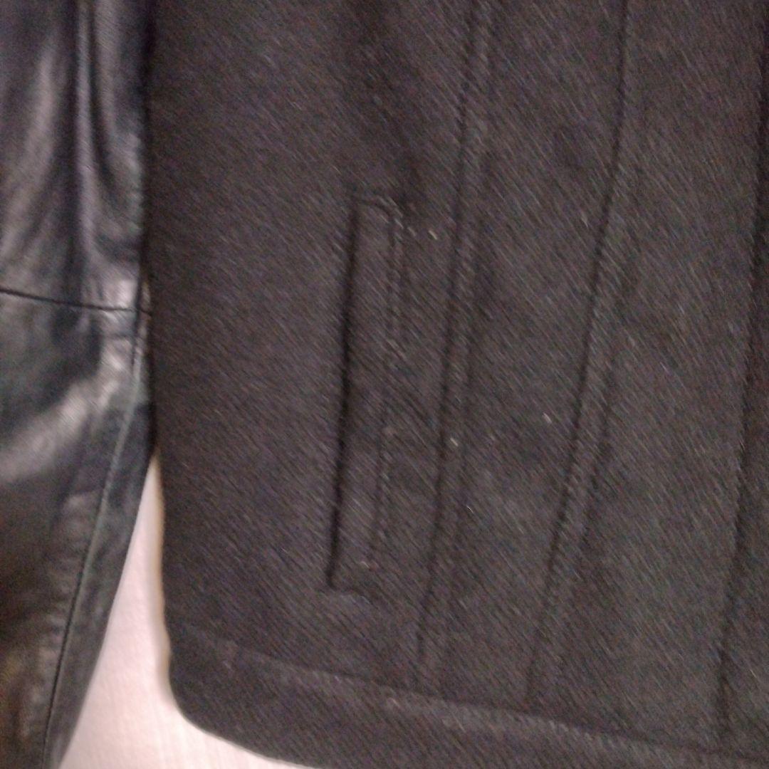 ウールレザーシングルライダースジャケット