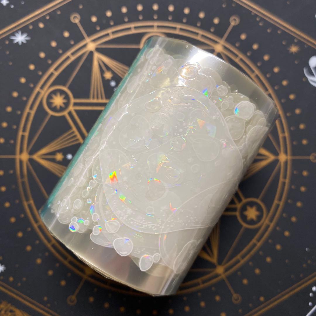 【8886】海外　マステ　3/5/巻　貝殻光マスキングテープ　泡　半透明　肉球