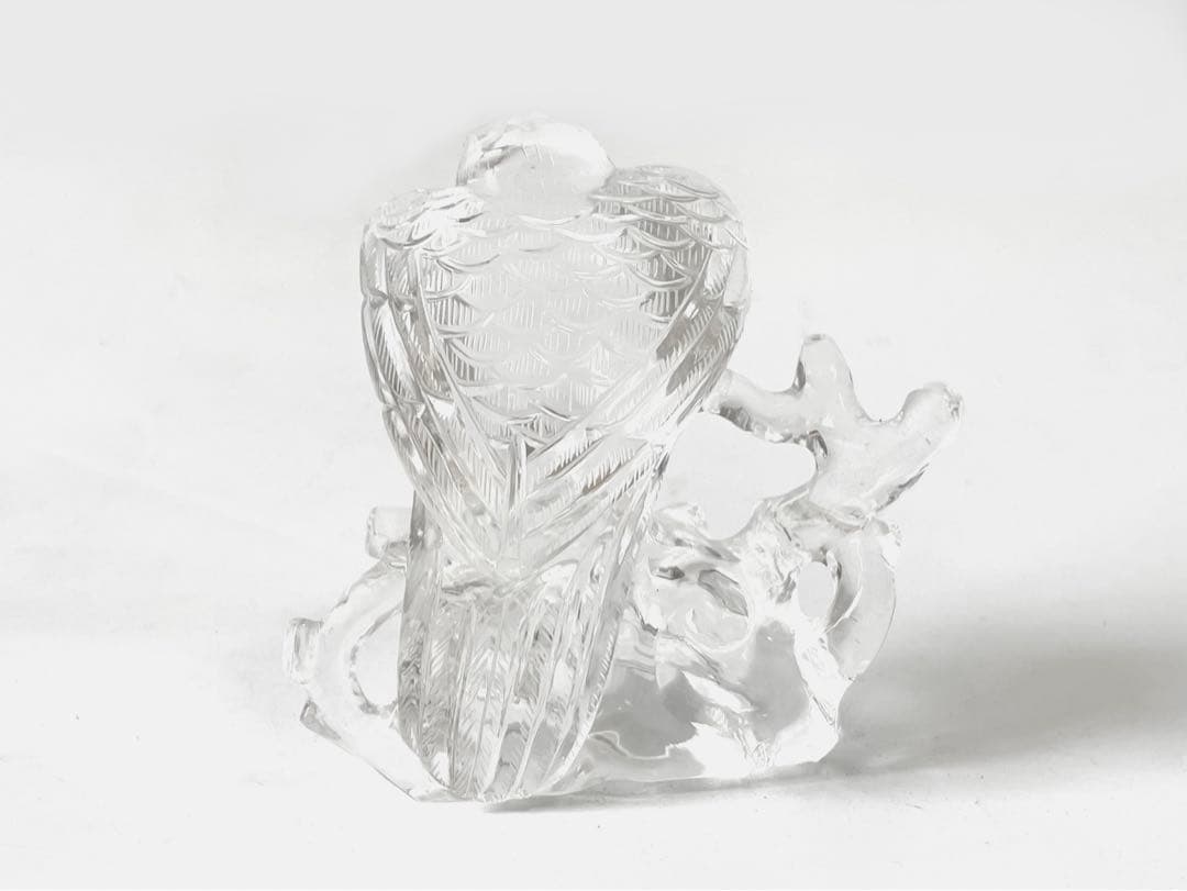 天然水晶　クリスタル　鷹　鷲　開運　置物　ふくろう　パワーストーン　天然　水晶