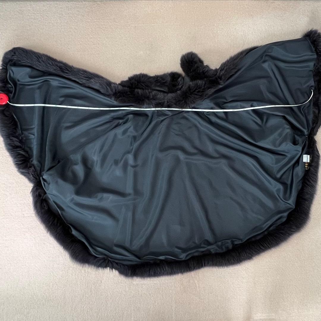 新品未使用イタリア製カシミヤ ケープ コート　ポンチョ サガファー ￼フォックス