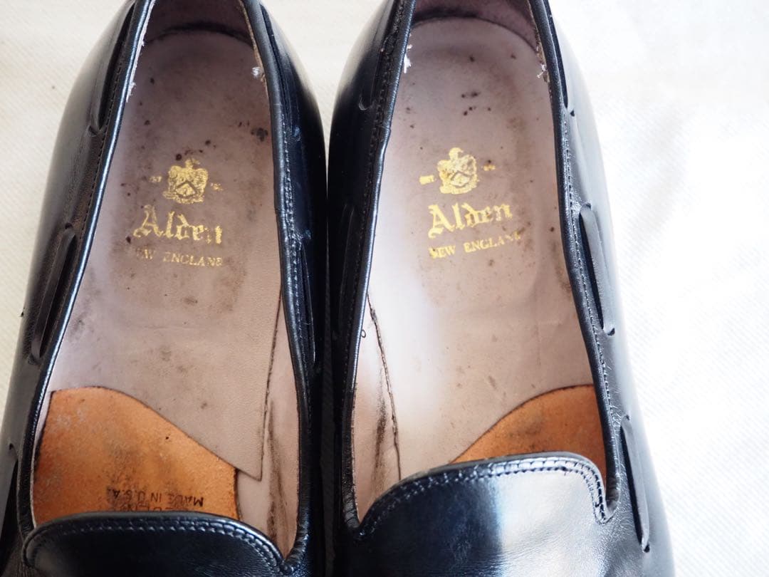 靴 Alden 660 Black Tassle Loafers US 8