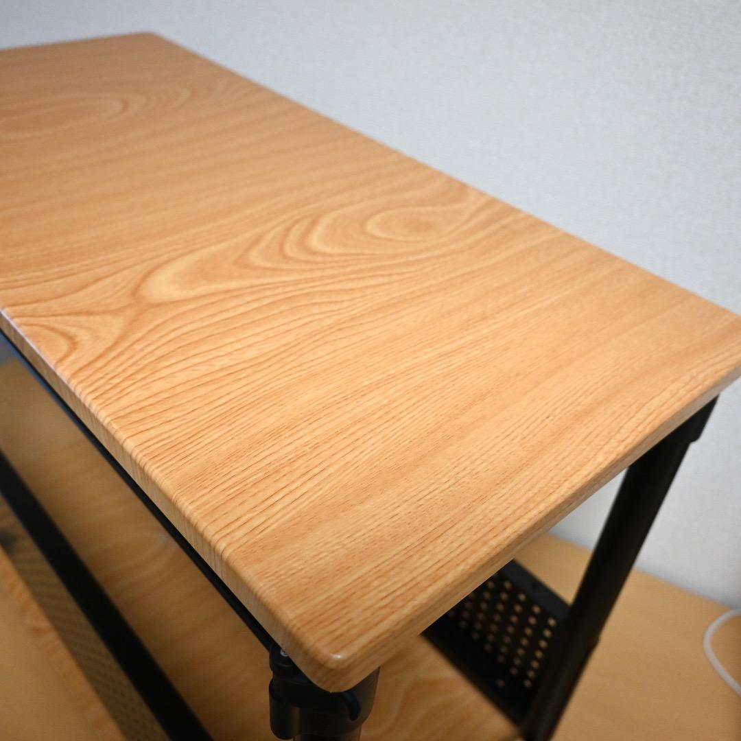 Bauhutte(バウヒュッテ)昇降式L字デスク　スタンダード　木目