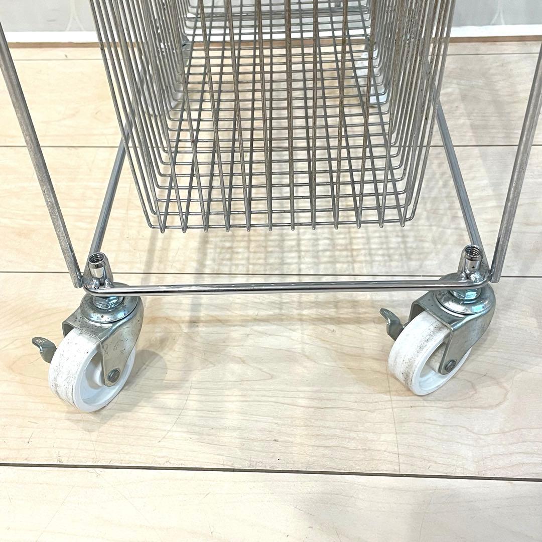 ASPLUND スリムトローリー 4段 キャスター付 収納ワゴン 天板天然大理石