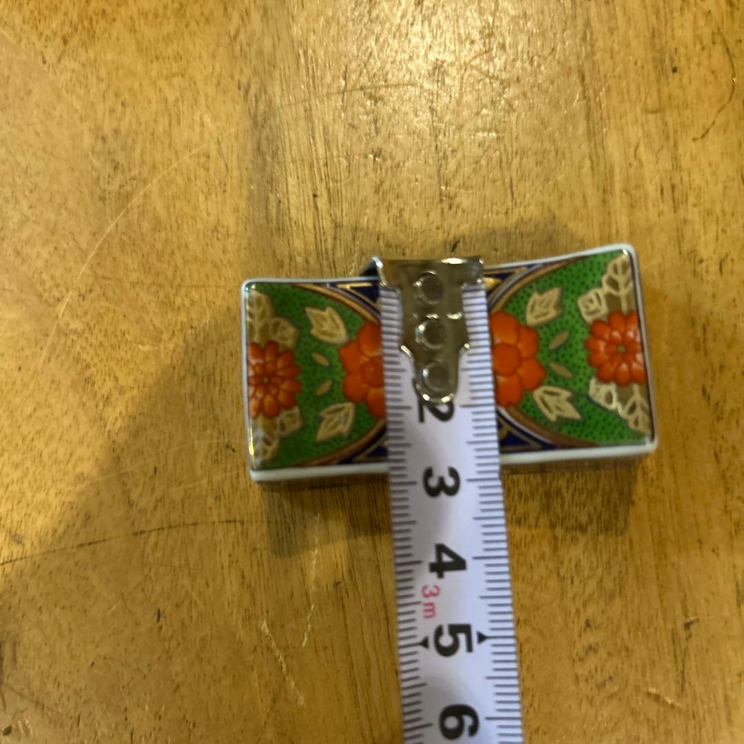 庫山窯　古伊万里　箸置き　15個　金彩　藍地金唐草　(全15個) 箱付き