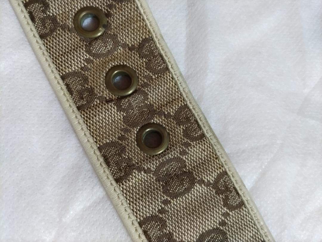 GUCCI ベージュ GGパターン ベルト レディース