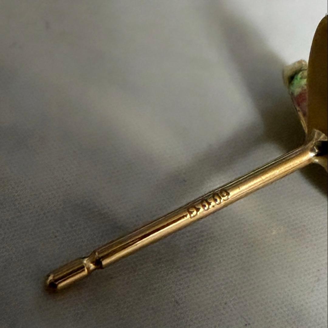 AHKAH パピヨン ピアス ダイヤ k18 蝶々 バタフライ