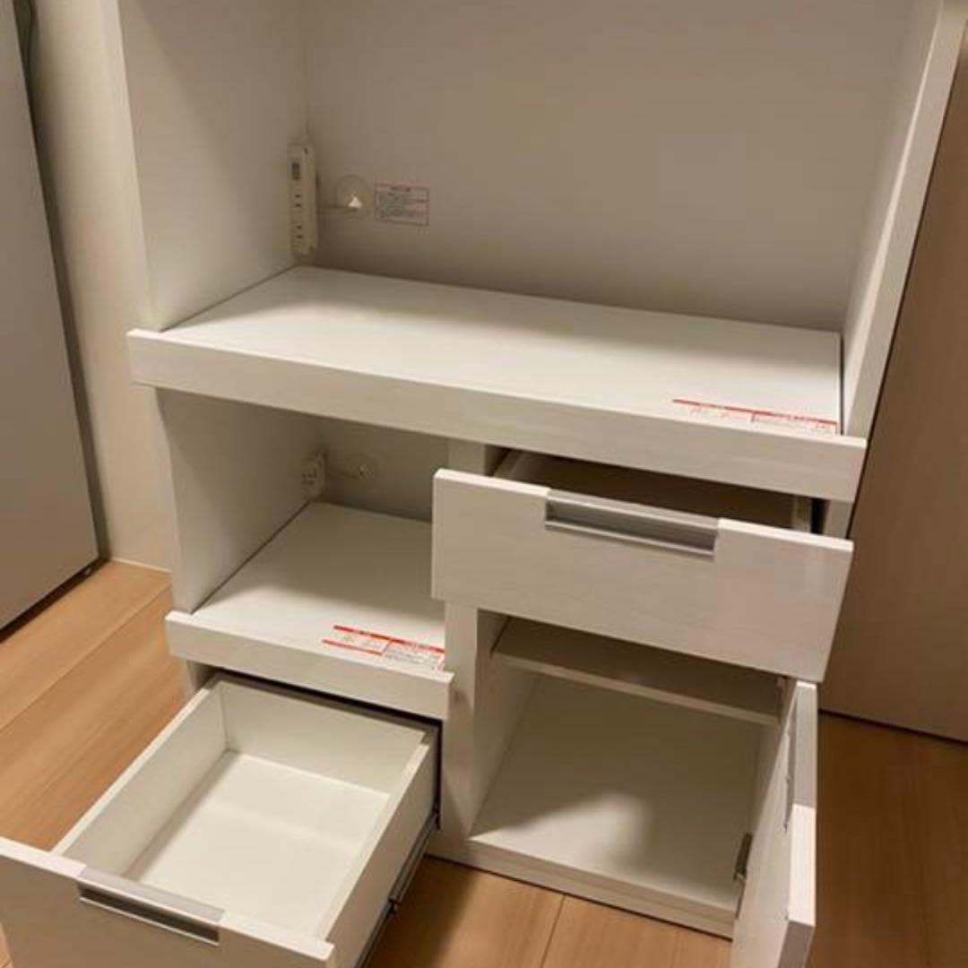 【送料込み】食器棚 キッチンボード ニトリ ダリア レンジボード 白