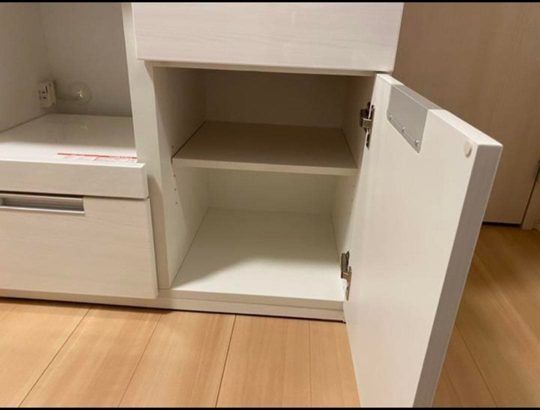 【送料込み】食器棚 キッチンボード ニトリ ダリア レンジボード 白