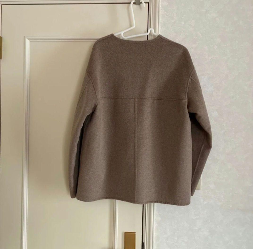 【新品】ZARAウールショートスカーフコート☆S☆ベージュ