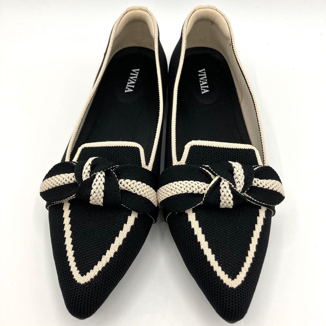 【現行品】　VIVAIA Michelle フラット　パンプス　36 リボン