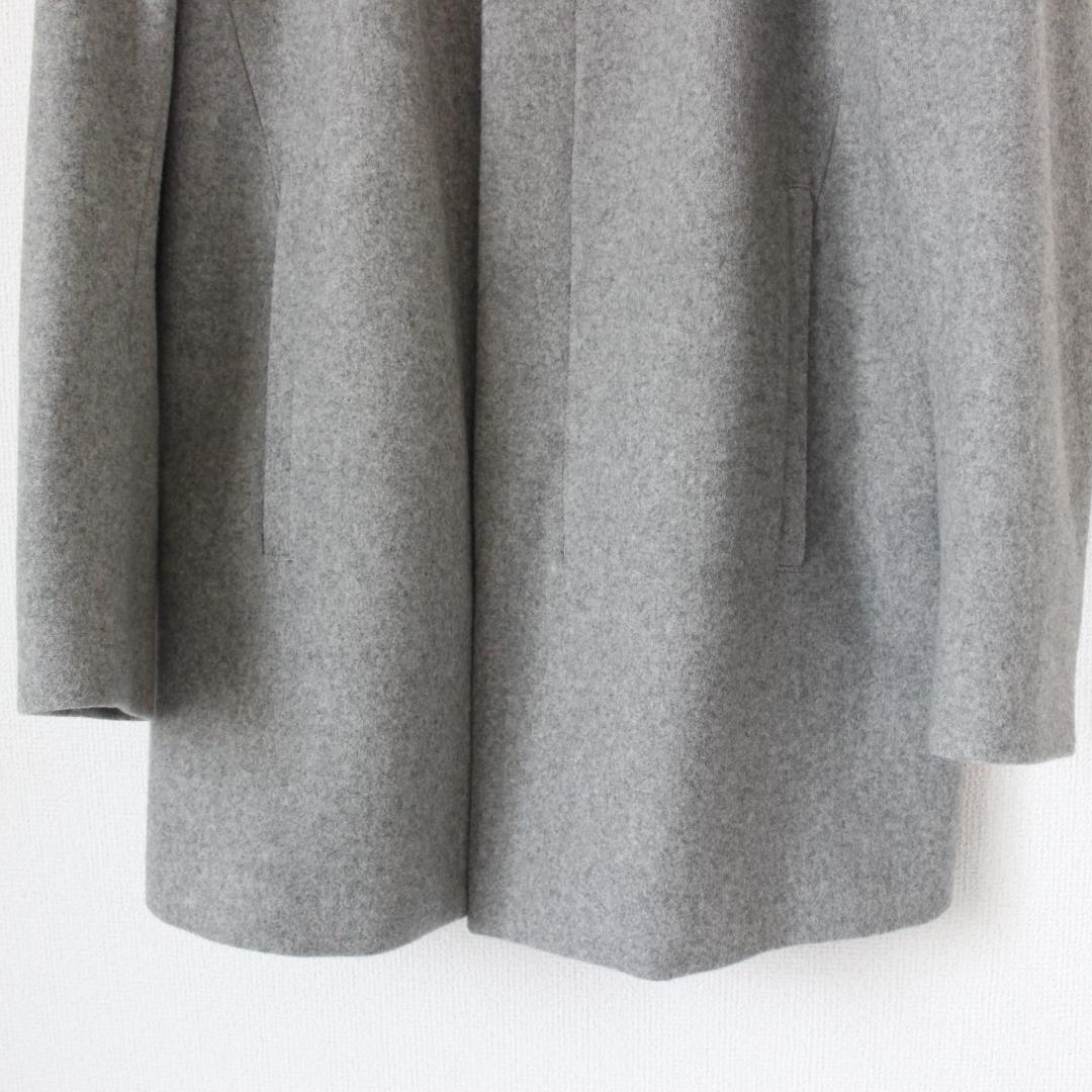 Theory スタンドカラーコート Lサイズ グレー ウール