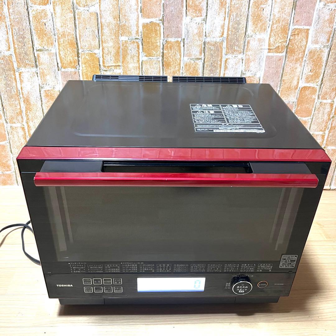 東芝 過熱水蒸気オーブンレンジ ER-RD3000(R) 石窯ドーム 30L