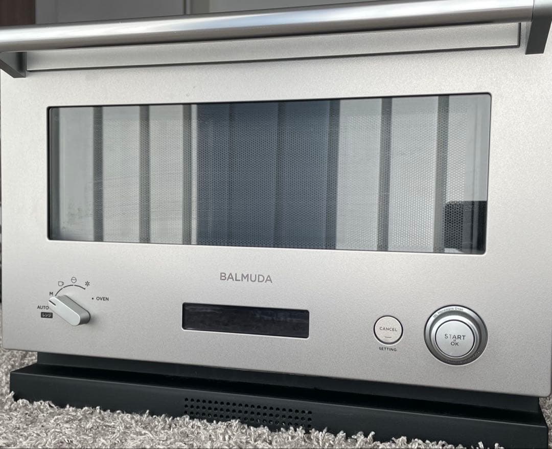 【ジャンク品】BALMUDA 電子レンジ シルバー